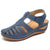 Nanccy - Soft PU Leather Closed Toe Vintage Anti-Slip Sandals